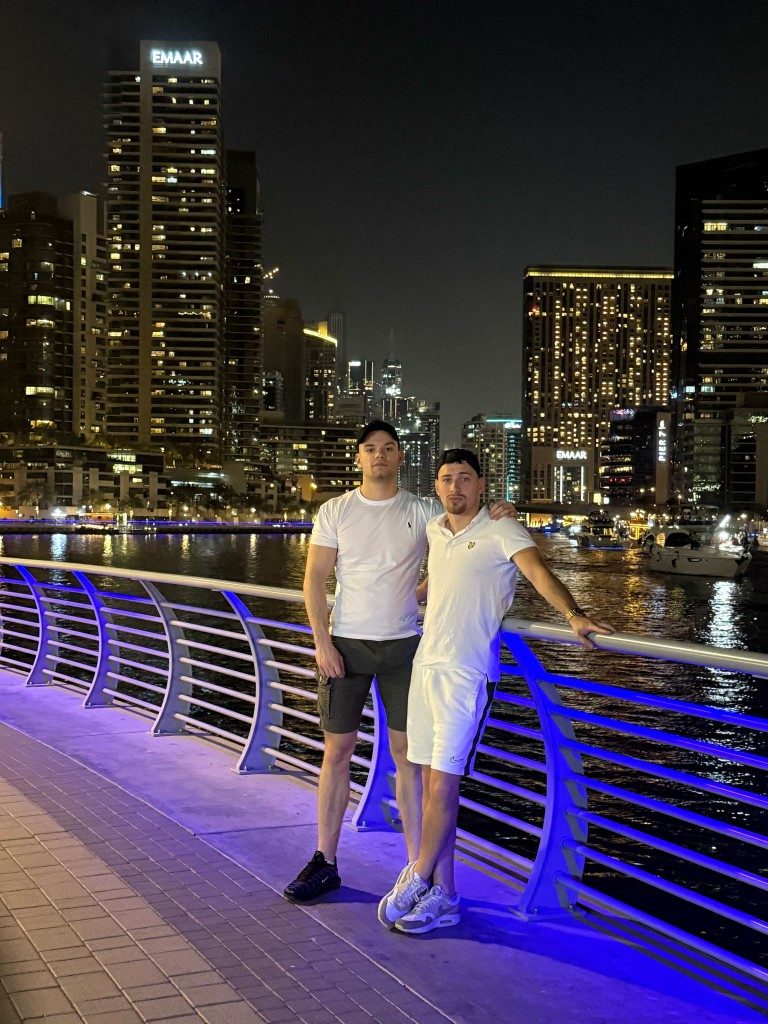 Marko Pankarican with Michael Stameski at Dubai Marina